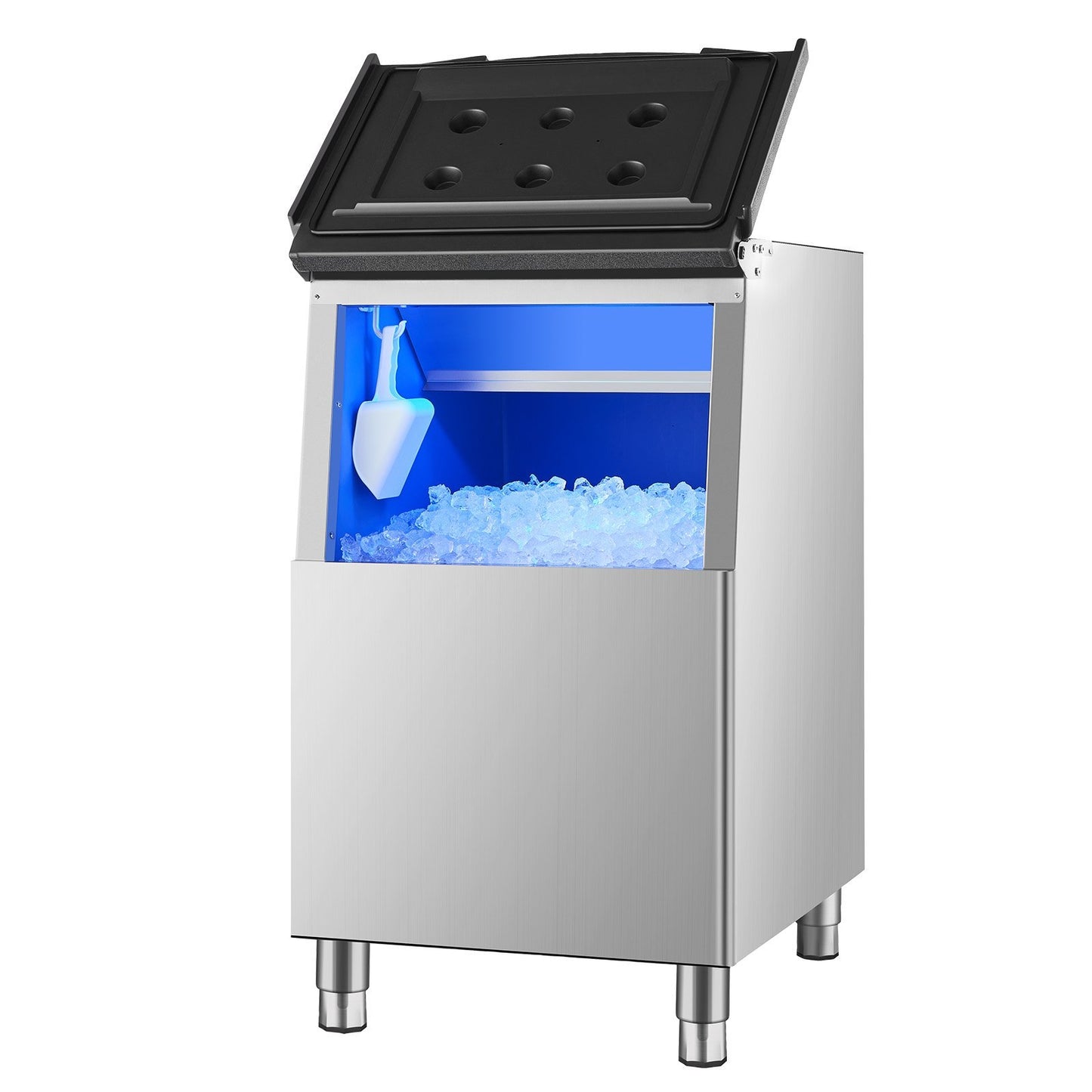 Commercial Ice Maker Storage Bin 250lbs Capacity Stainless Steel Ice Storage Bin