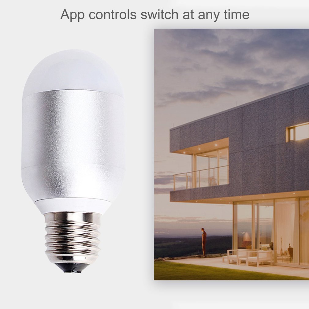 Smart LED Light Bulb WiFi Remote Control Voice Control Alum