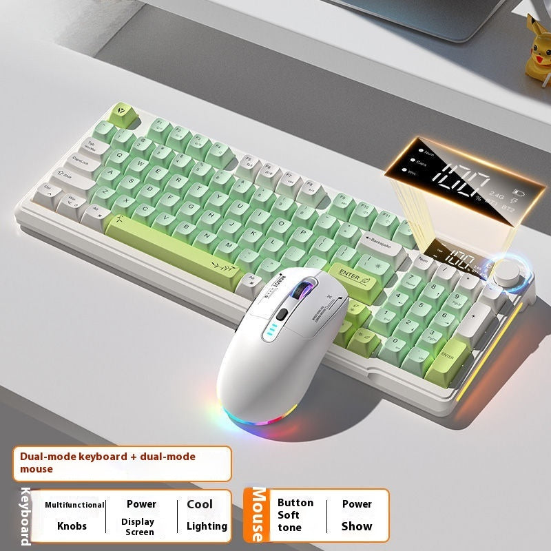 Wireless Bluetooth Keyboard Mouse Suit Mechanical Feeling