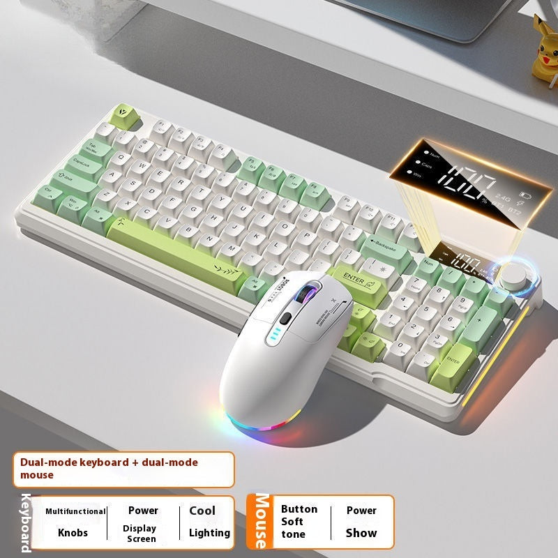 Wireless Bluetooth Keyboard Mouse Suit Mechanical Feeling