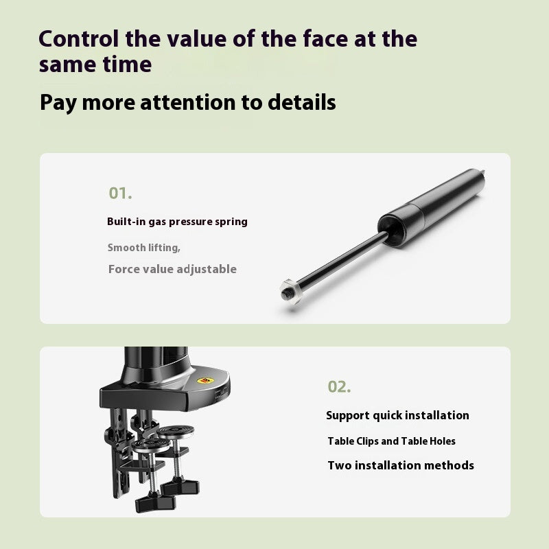 Computer Dual Screen Monitor Smart Desktop Up And Down Lifting Display Rack