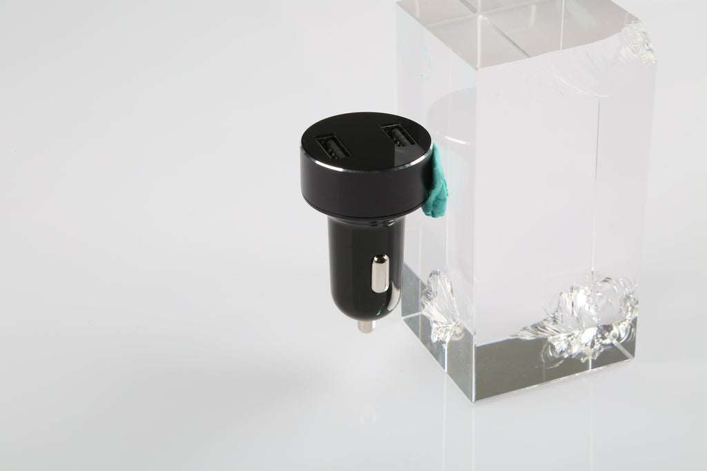 Universal 15W-3.1A Dual USB Car Charger Adapter Aluminum Alloy Fast Car Charging Adapter For IOS Phone XR XS Tablet PC