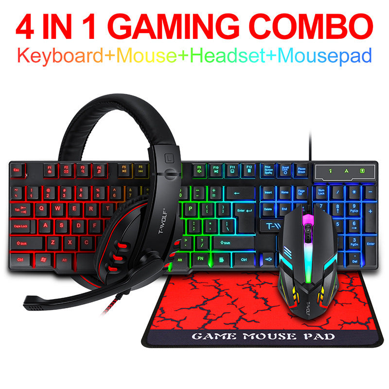 Thunder Wolf Keyboard Mouse Suit Game Luminous Game Office Home