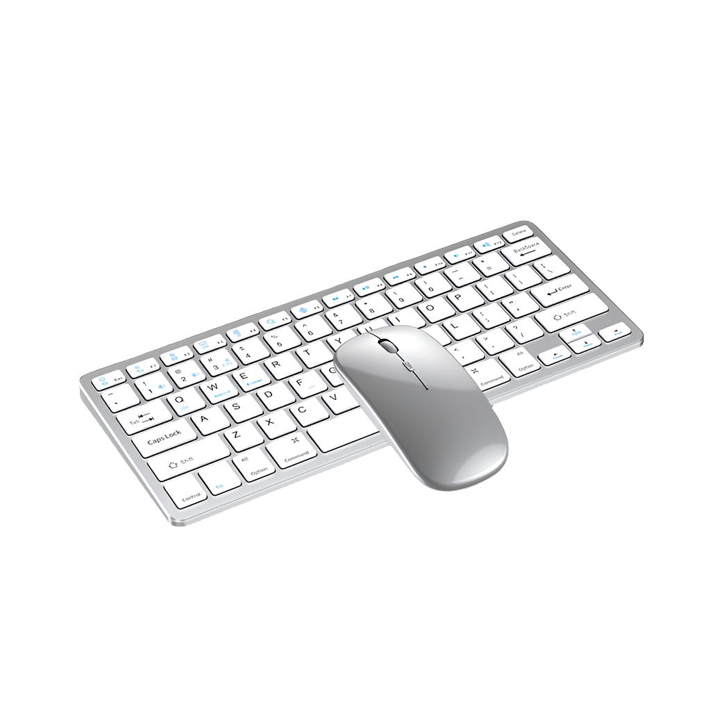 Wireless Keyboard Mouse Ultra-thin Suit Rechargeable Mute Bluetooth