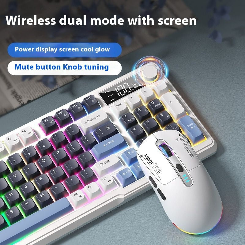 Wireless Bluetooth Keyboard Mouse Suit Mechanical Feeling
