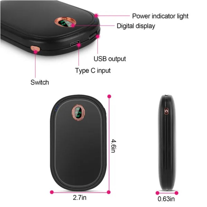Rechargeable Portable Electronic Hand Warmer
