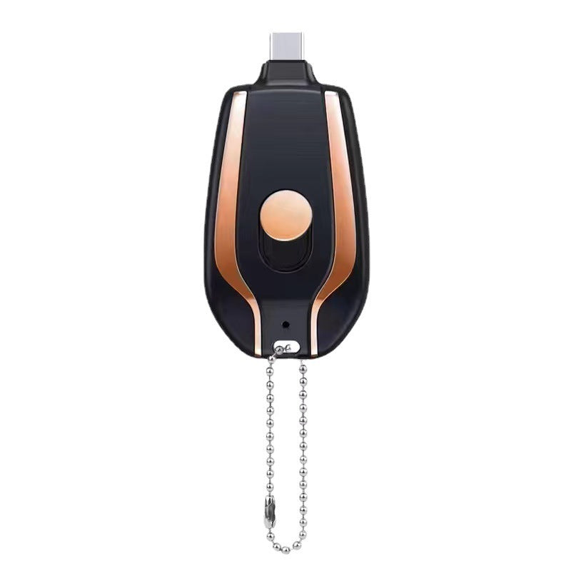 Mini Power Emergency Pod Keychain Charger With Type-C Ultra-Compact Mini Battery Pack Fast Charging Backup Power Bank