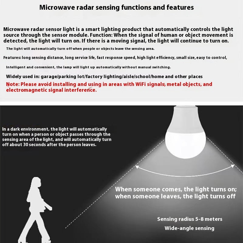 Sensing Bulb Energy-saving LED Infrared Human Body Sensing